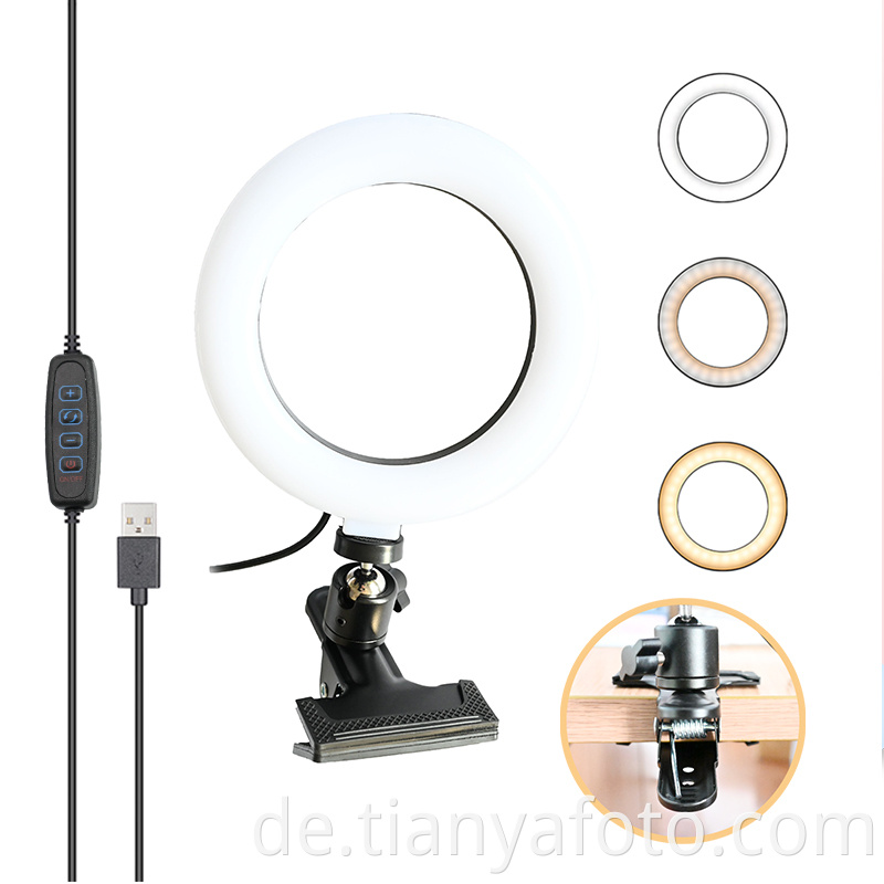 6" Ring Light with clamp